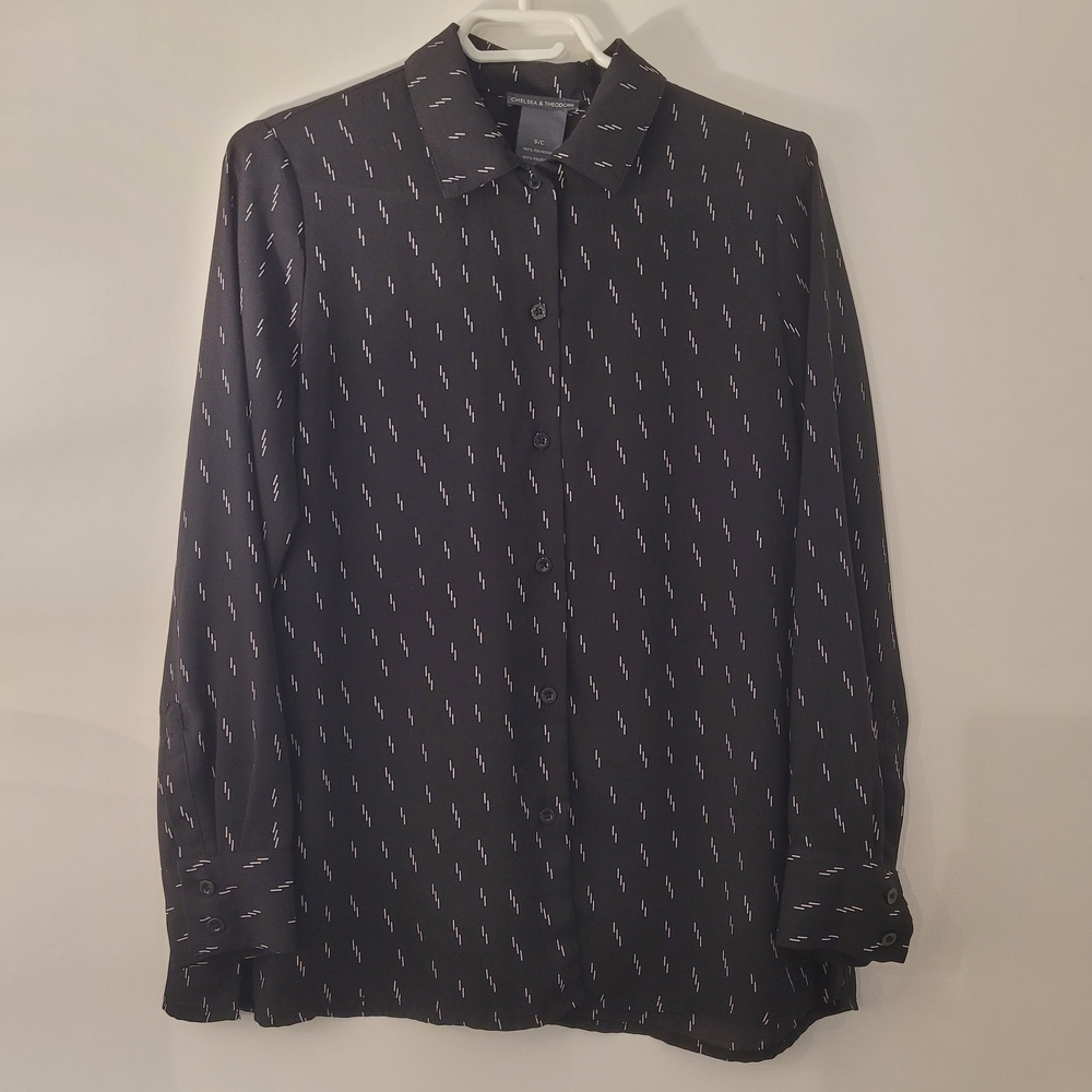 Black Patterned Women's Shirt